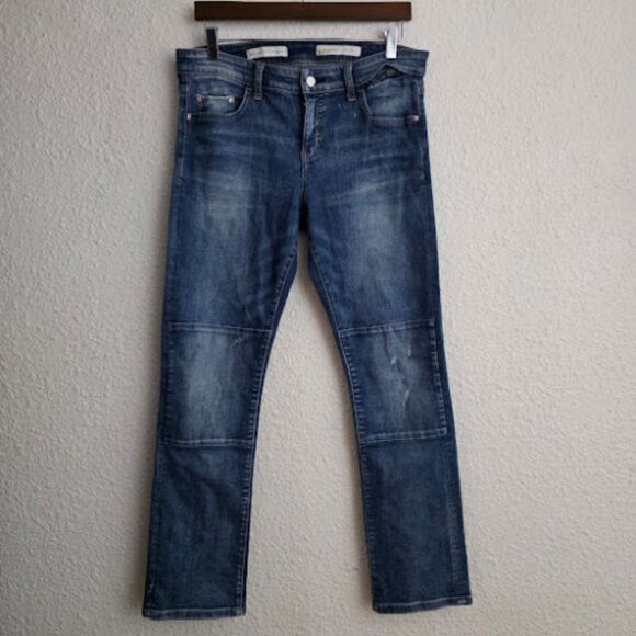 Anthropologie x Pilcro Parallel Patchwork Straight Leg Jeans Women's Size 31 - Picture 2 of 8